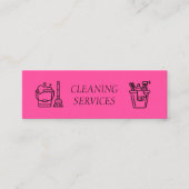 Carte De Visite Mini Hot Pink Cleaning Services Company (Devant)