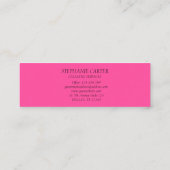 Carte De Visite Mini Hot Pink Cleaning Services Company (Dos)