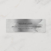 Carte De Visite Mini Huile d'argent broyée | Cuir blanc (Dos)