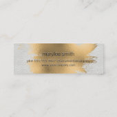 Carte De Visite Mini Huile d'or broyée | Cuir blanc (Dos)