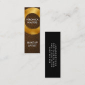 Carte De Visite Mini Huile d'or broyée | Cuir Brown (Devant / Derrière)