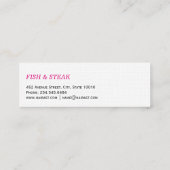 Carte De Visite Mini Hummer série bleu clair (Dos)