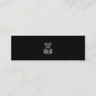 Carte De Visite Mini Ici Je M'Envoie Esaïe 68 Pompier