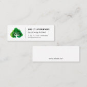 Carte De Visite Mini Icône Arbre stylisée | Service d'ajustement de l'a (Devant / Derrière)