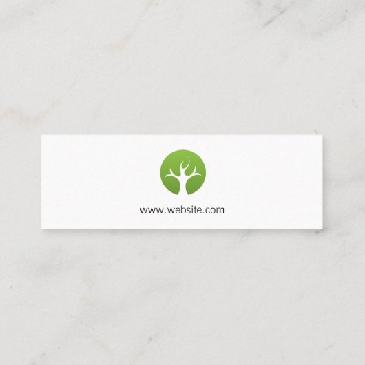 Carte De Visite Mini Icône Arbre stylisée | Service d'ajustement de l'a (Dos)
