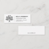 Carte De Visite Mini Icône Arbre stylisée | Service d'ajustement de l'a (Devant / Derrière)