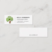 Carte De Visite Mini Icône Arbre stylisée | Service d'ajustement de l'a (Devant / Derrière)