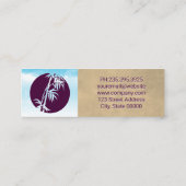 Carte De Visite Mini Icône Bambou | Nuages et ciel (Dos)