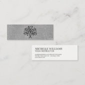 Carte De Visite Mini Icône d'arbre stylisé gris marbré (Devant / Derrière)