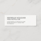 Carte De Visite Mini Icône d'arbre stylisé gris marbré (Dos)