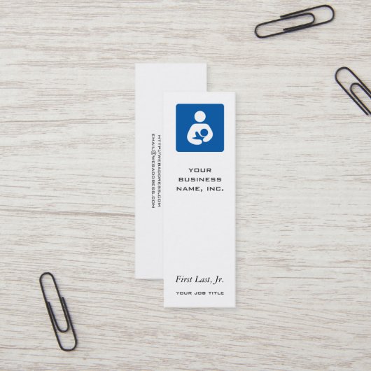Carte De Visite Mini Icône de allaiter/soins (Devant/Arrière en situation)