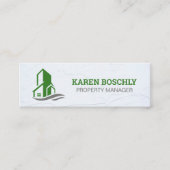 Carte De Visite Mini Icône de construction verte (Devant)
