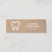 Carte De Visite Mini Icône dentaire blanche moderne Kraft Mini entrepri (Devant)