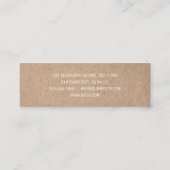 Carte De Visite Mini Icône dentaire blanche moderne Kraft Mini entrepri (Dos)