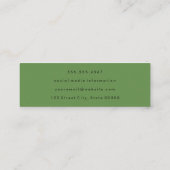 Carte De Visite Mini Icône d'entreprise simple / Vert (Dos)