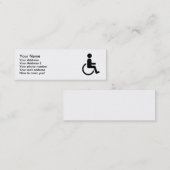 Carte De Visite Mini Icône handicaped par fauteuil roulant (Devant / Derrière)