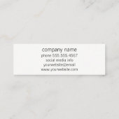 Carte De Visite Mini Icône humaine (Dos)