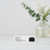 Carte De Visite Mini Icône noire de valise (Debout devant)