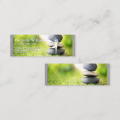 Carte De Visite Mini Icône Pose Yoga | Pierres empilées (Devant / Derrière)