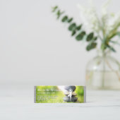 Carte De Visite Mini Icône Pose Yoga | Pierres empilées (Debout devant)