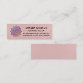 Carte De Visite Mini Icône Studio Yoga | Motif Mandala (Devant / Derrière)