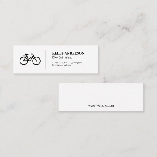Carte De Visite Mini Icône Vélo (Devant / Derrière)