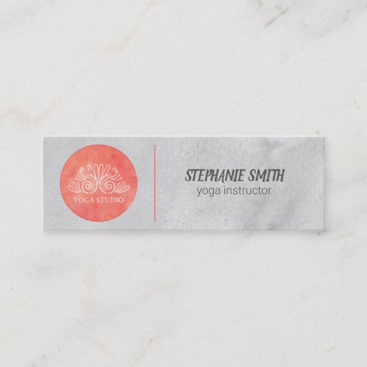 Carte De Visite Mini Icône Yoga | Aquarelle (Devant)