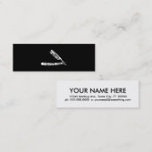 Carte De Visite Mini icônes de rasoir de coiffeur (Devant / Derrière)