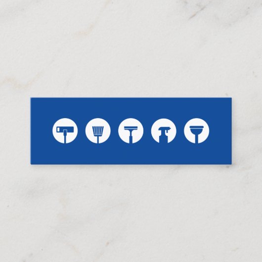 Carte De Visite Mini Icônes des services de nettoyage (Devant)