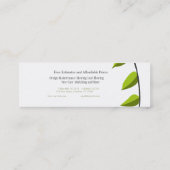 Carte De Visite Mini Illustration de feuilles vertes biologiques (Dos)