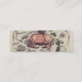 Carte De Visite Mini Illustration de fleur d'insecte botanique de crabe (Dos)