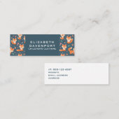 Carte De Visite Mini Illustration du Motif migre Orange Fox (Devant / Derrière)