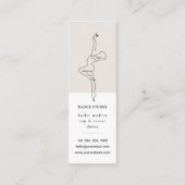 Carte De Visite Mini Illustration Modern Line Art Dance Studio (Dos)