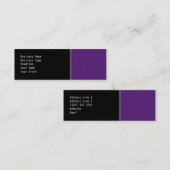 Carte De Visite Mini Image de cuir pourpre (Devant / Derrière)