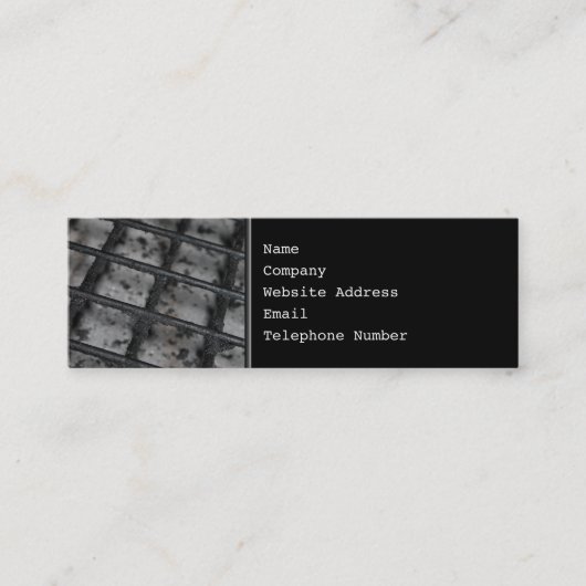 Carte De Visite Mini Image de gril de BBQ (Devant)