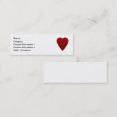 Carte De Visite Mini Image rouge lumineuse de coeur (Devant / Derrière)