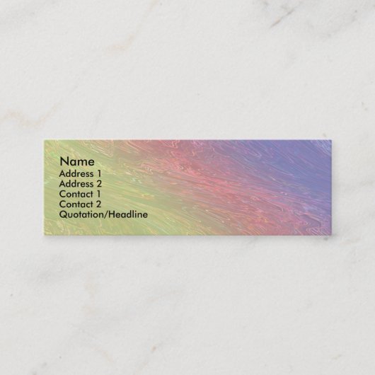Carte De Visite Mini Imaginaire d'arc-en-ciel (Devant)