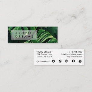 Carte De Visite Mini Immense Monstera Feuille verte jardin photo