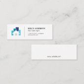 Carte De Visite Mini Immobilier | Gestion des propriétés | Icône d'accu (Devant / Derrière)