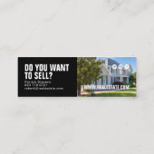 Carte De Visite Mini Immobilier moderne maison photo professionnel real (Dos)