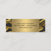 Carte De Visite Mini Impression Animale / Luxe Doré (Dos)