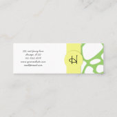 Carte De Visite Mini Impression de girafe, Girafe verte, Poster de anim (Dos)