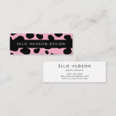 Carte De Visite Mini Impression de vache, Motif de vache, Spots de vach (Devant / Derrière)