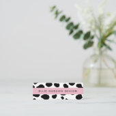 Carte De Visite Mini Impression De Vache, Motif De Vache, Spots De Vach (Debout devant)