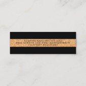 Carte De Visite Mini Impression simple en liège Faux / Noir (Dos)