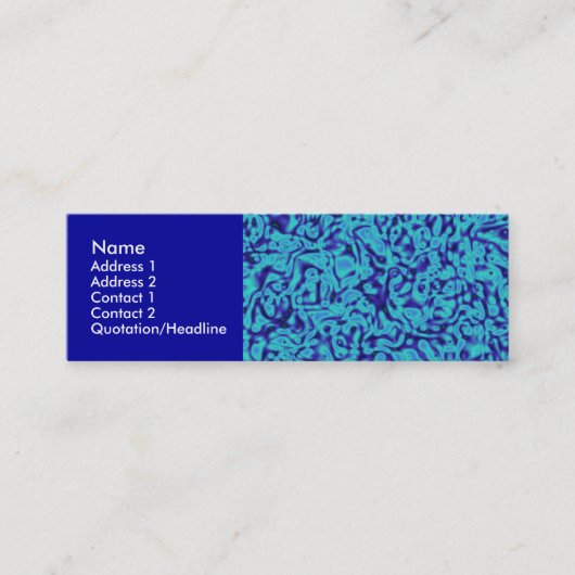 Carte De Visite Mini Impressionnisme bleu (Devant)