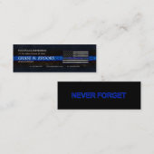 Carte De Visite Mini Indicateur de la ligne bleue mince (Devant / Derrière)