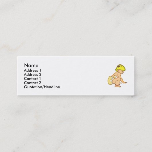 Carte De Visite Mini Industrie d'enfant/bébé (Devant)