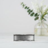 Carte De Visite Mini Industriel brossé métallique (Debout devant)