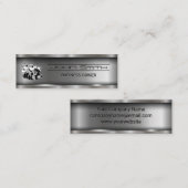 Carte De Visite Mini Industriel brossé métallique | Pots de voiture (Devant / Derrière)